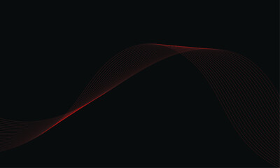 Abstract wave element for design. Digital frequency track equalizer. Stylized line art background. Wave with lines created using blend tool. Curved wavy line, smooth stripe.