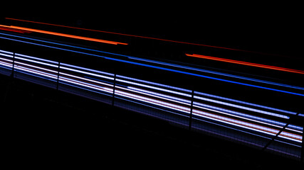 lights of cars with night. long exposure