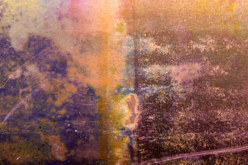 copper sheet with colorful. background or textura patterns