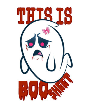 This Is Boo Sheet Ghost Costume Funny Halloween Sayings T-Shirt