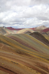View of Palccoyo Rainbow Mountain, Peru