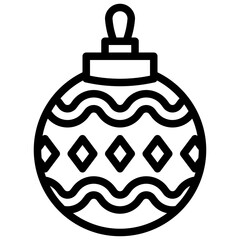 Obraz premium BAUBLE line icon,linear,outline,graphic,illustration