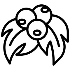 MISTLETOE line icon,linear,outline,graphic,illustration
