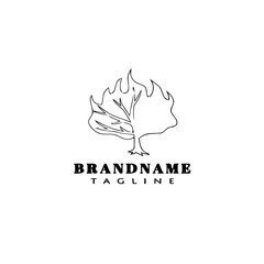 burning bush logo cartoon icon design template black isolated flat illustration