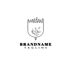 burning bush logo cartoon icon design template isolated vector