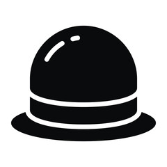 hat glyph icon, Merry Christmas and Happy New Year icons for web and mobile design.