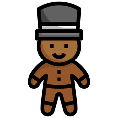 GINGERBREAD filled outline icon,linear,outline,graphic,illustration
