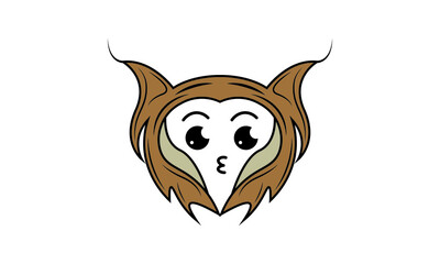 Vector Cute Kawaii Lynx Cat Illustration