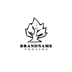 burning bush logo cartoon icon design template black isolated shape illustration