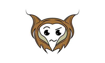 Vector Cute Kawaii Lynx Cat Illustration