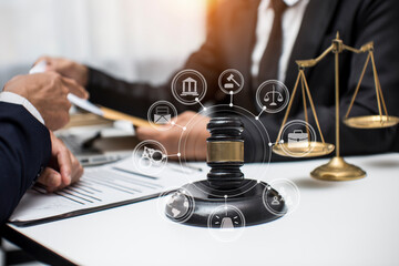 justice and law concept.Male judge Consultation and legal concepts, lawyers, 