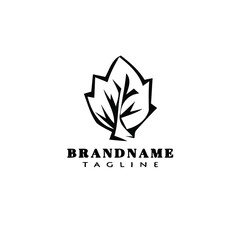 burning bush logo creative icon design template black isolated vector illustration