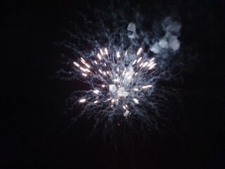 New Year firework at night