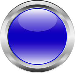 blue button with metal border