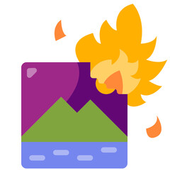 burn flat icon
