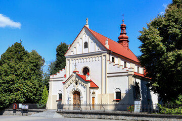 NOWE BRZESKO, POLAND - SEPTEMBER 05, 2021: Church of All Saints in Nowe Brzesko, Poland.