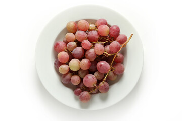 fresh grapes in the plate