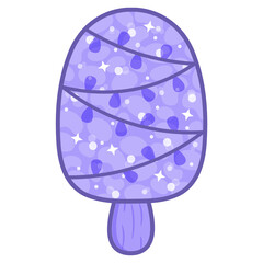 Christmas lights sticker drawing