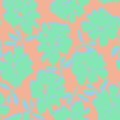 Floral Brush strokes Seamless Pattern Background