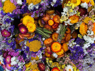 Bouquets of dried flowers