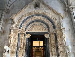 Fantastic carved stone doors from the Middle Ages