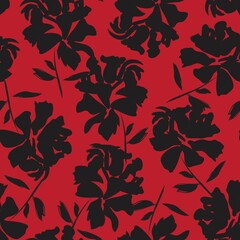 Floral Brush strokes Seamless Pattern Background