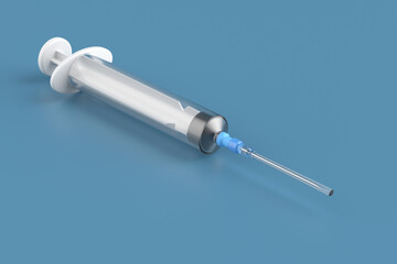 3d rendering medicine syringe concept picture