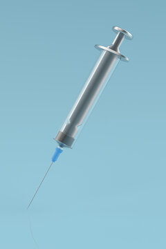 3d rendering medicine syringe concept picture
