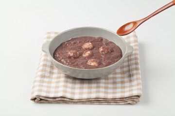 팥죽,겨울,겨울요리,계절,고해상,달콤함,동지,사람없음,새알,숟가락,스튜디오,실내,음식,죽,직물,컨셉,팥죽