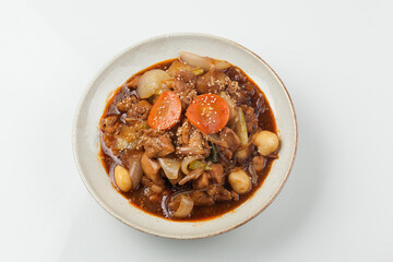 닭,닭고기,식사,요리,음식,찜,찜닭,채소,한국