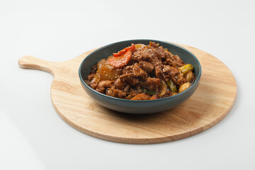 Korean food steamed chicken