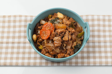 닭,닭고기,식사,요리,음식,찜,찜닭,채소,한국