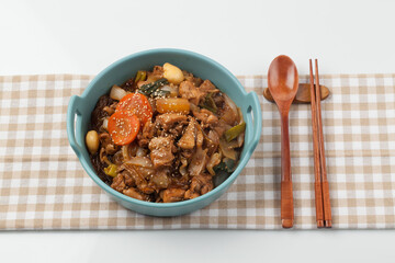 닭,닭고기,식사,요리,음식,찜,찜닭,채소,한국