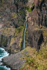Fototapeta na wymiar Famous waterfall in Madeira Island named Véu da Noiva
