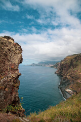 Cliffs by the sea near funchal in Madeira Island