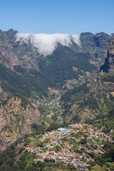 Fototapeta na wymiar Small town in Madeira Island named 