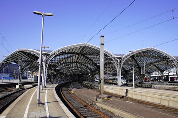 Obraz premium Central Station Cologne, North Rhine Westphalia, Germany