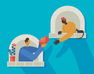 Sending massage concept illustration vector