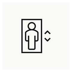 Elevator Person icon sign vector