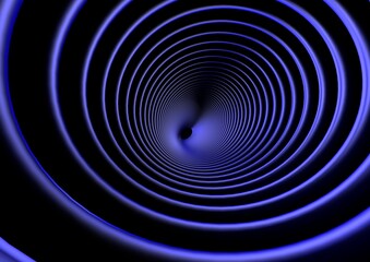 Abstract light background, blue sound waves oscillating with circle ring