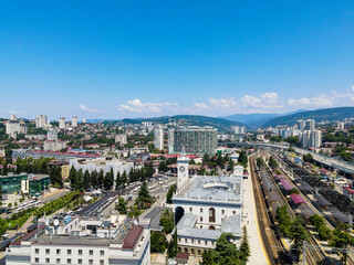 Sochi aerial panoramic view, Russia