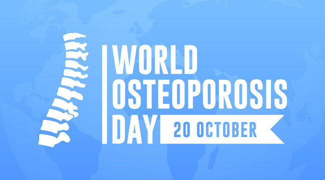 world osteoporosis day modern creative banner, sign, design concept, social media post, template with broken bones vector on an abstract background. 