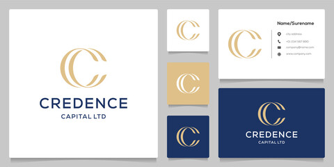 Letter CC sign mark Symbol Logo Design Luxury business icon