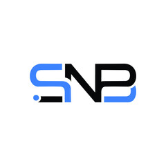 SNB letter logo design on white background. SNB creative initials letter logo concept.