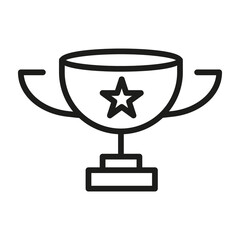 Vector Line Icon Related Award, Cup, Winner, Trophy