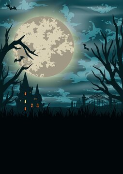 Halloween vintage colorful template