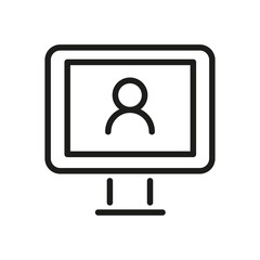 Computer Icon Isolated On White Background. Monitor Symbol Modern, Simple, Vector, Icon For Website Design, Mobile APP, UI. Vector Illustration