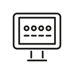 Computer Icon Isolated On White Background. Monitor Symbol Modern, Simple, Vector, Icon For Website Design, Mobile APP, UI. Vector Illustration