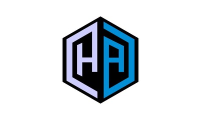 elegant brand H&A alphabet logo