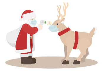 検温するサンタクロース